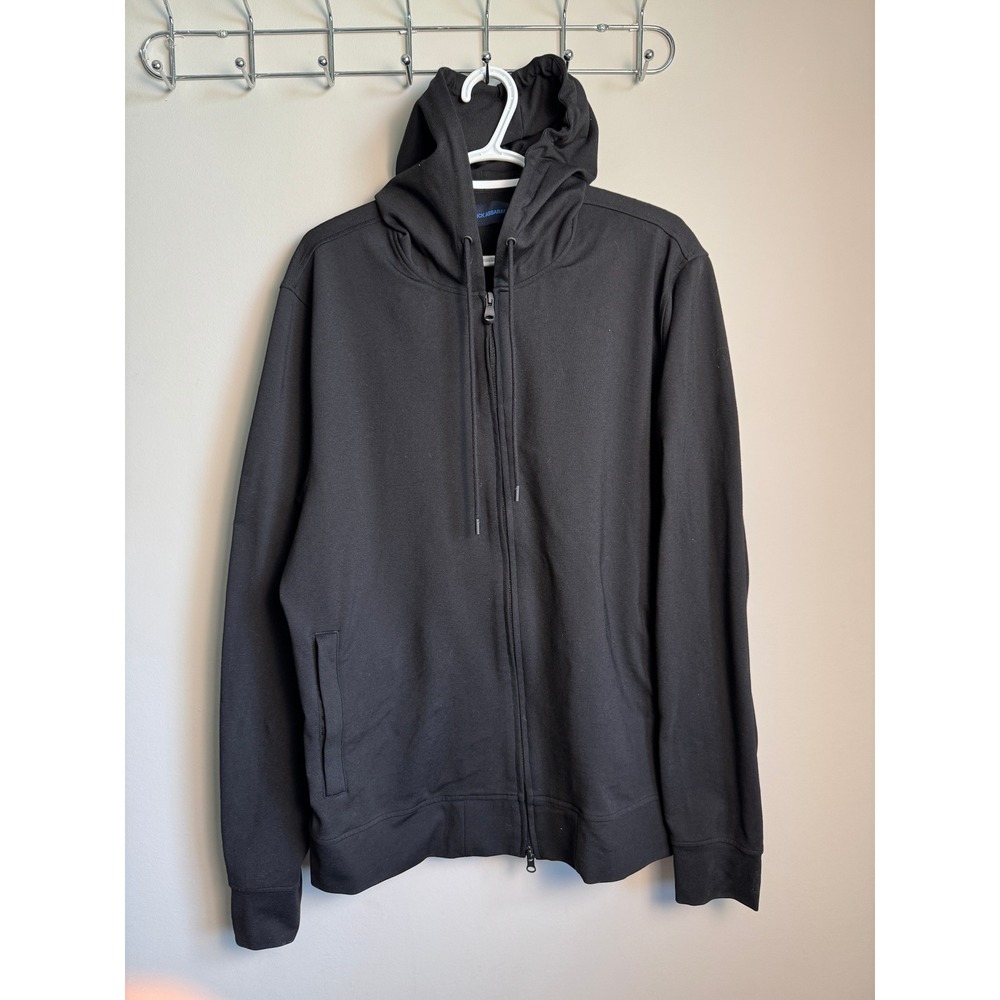 Patrick Assaraf Full Zip Hoodie Mens XXL Black Luxury Athleisure Comfort Athflow